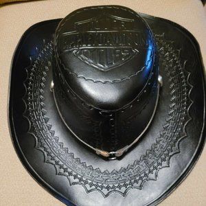 Men's Medium Leather Harley Davidson Cowboy Hat